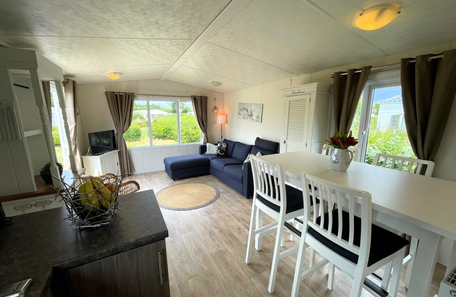 Living room with dining area
